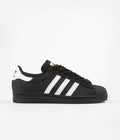 Adidas Superstar ADV Shoes in Core Black and White / Gold Metallic