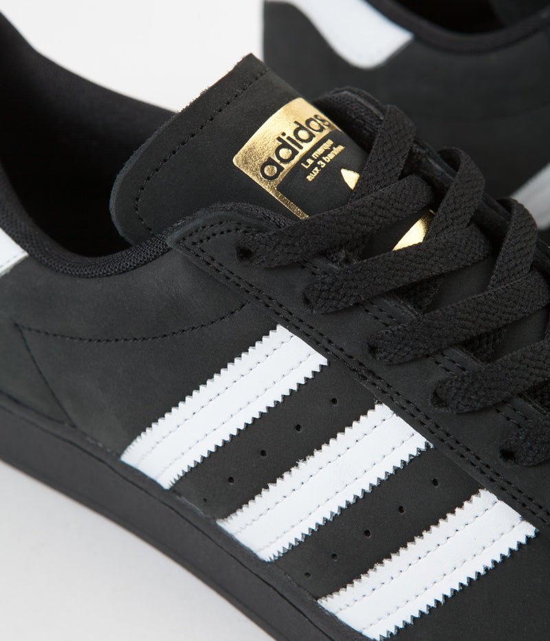 Adidas Superstar ADV Shoes in Core Black and White / Gold Metallic