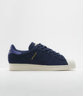 Adidas Superstar ADV Shoes in Dark Blue and Team Royal Blue / Gold Metallic