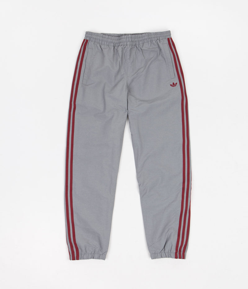 Adidas Superstar Track Pants in Grey and White / Team Victory Red