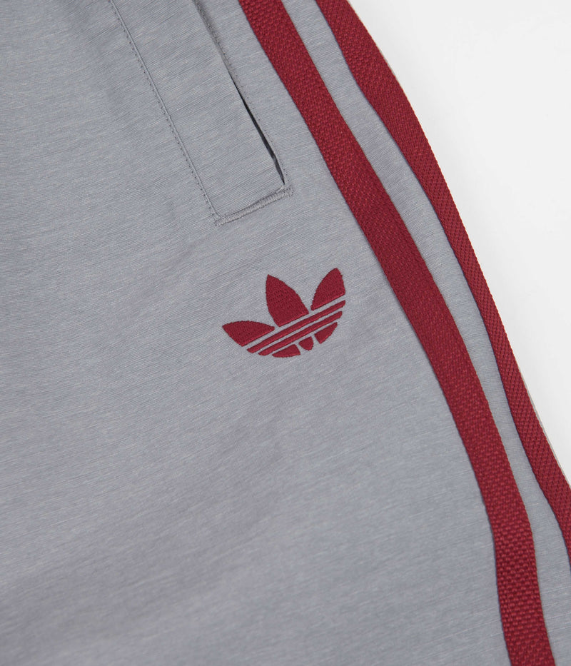 Adidas Superstar Track Pants in Grey and White / Team Victory Red