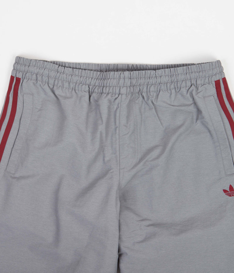 Adidas Superstar Track Pants in Grey and White / Team Victory Red