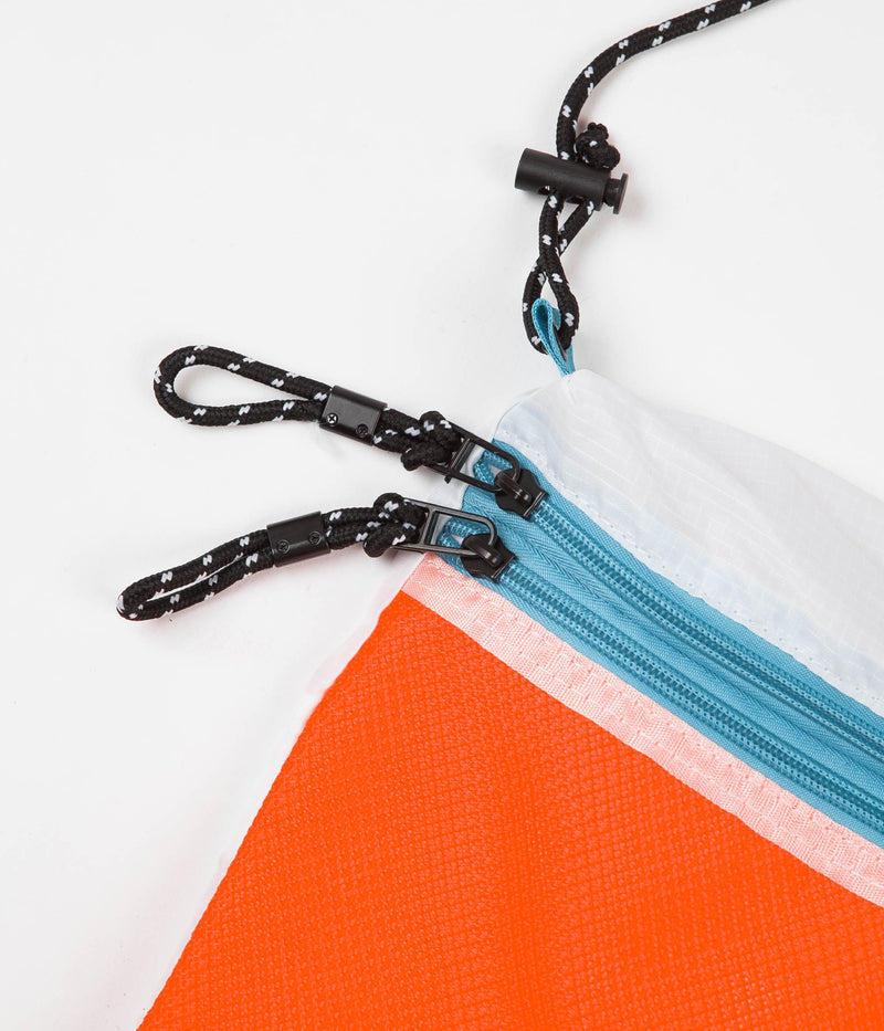 Taikan Everything Sacoche Bag in Orange and White / Teal and Large