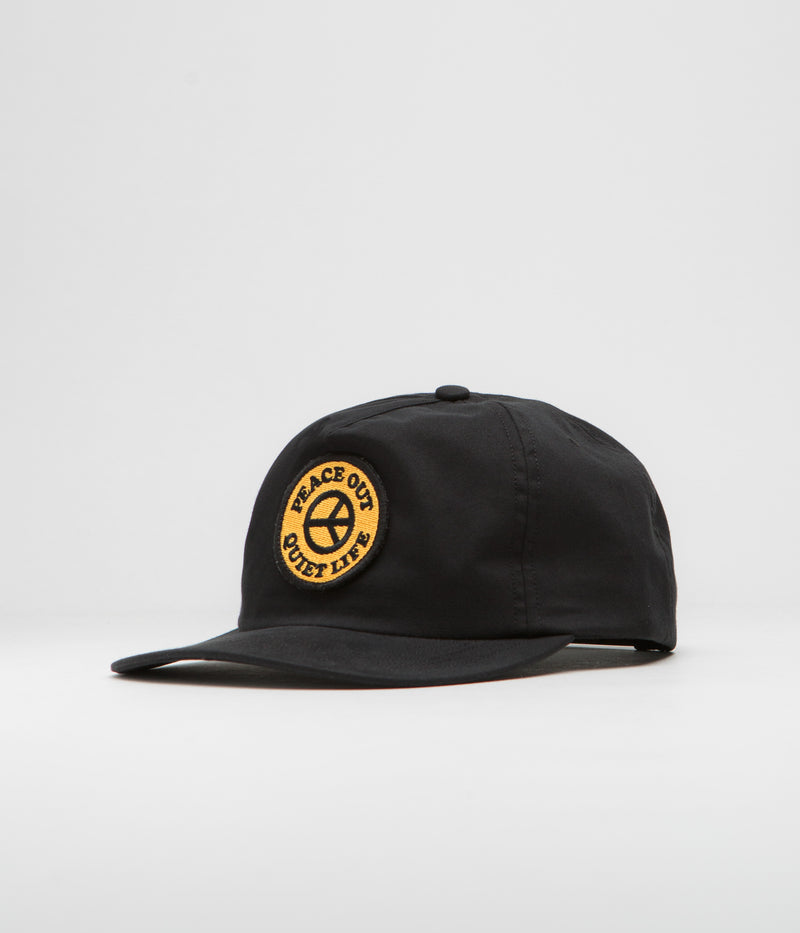 The Quiet Life Peace Out Relaxed Cap in Black