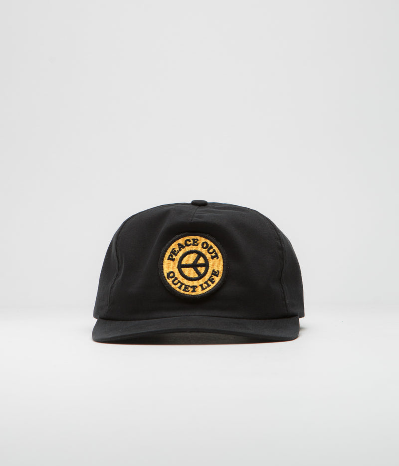 The Quiet Life Peace Out Relaxed Cap in Black