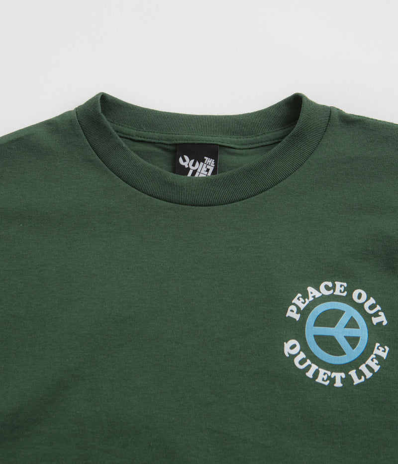 The Quiet Life Peace Out T-Shirt in Hunter Green