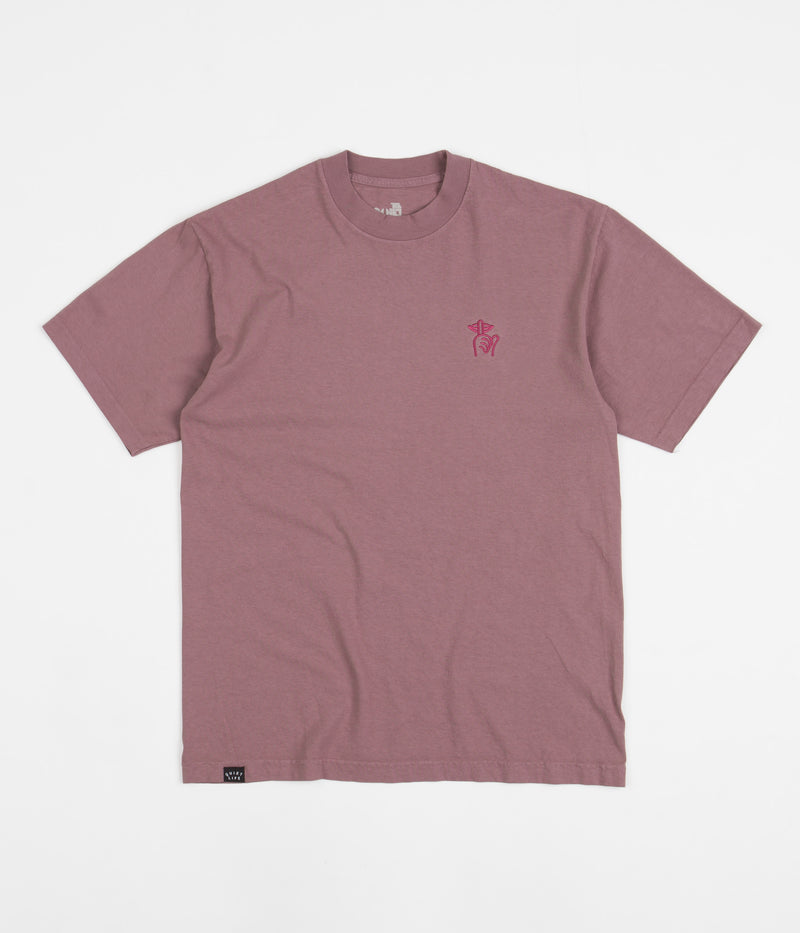 The Quiet Life Shhh Embroidery T-Shirt in Mauve