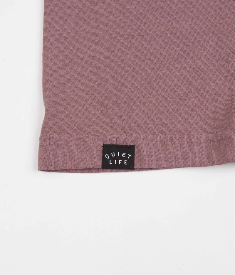 The Quiet Life Shhh Embroidery T-Shirt in Mauve