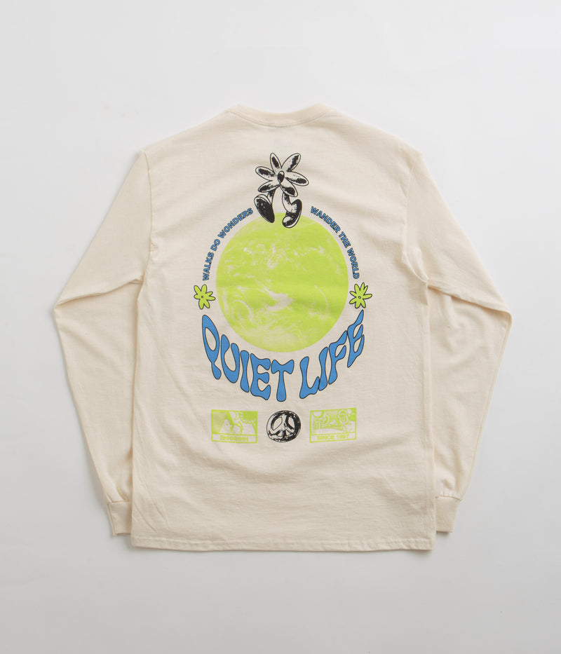 The Quiet Life Walks Do Wonders Long Sleeve T-Shirt in Cream