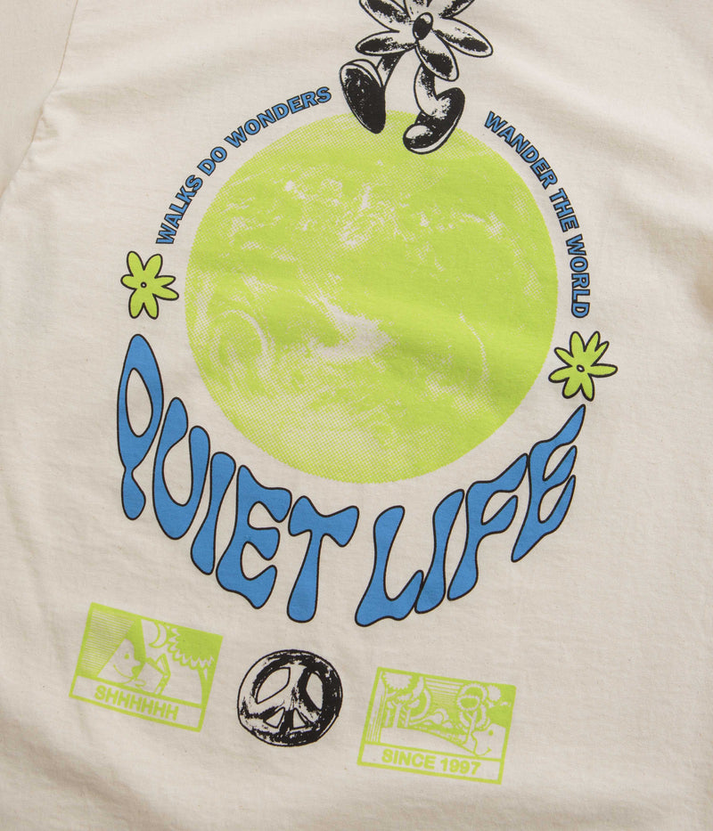 The Quiet Life Walks Do Wonders Long Sleeve T-Shirt in Cream