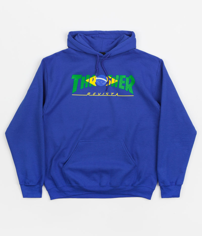 Thrasher Brazil Revista Hoodie in Royal