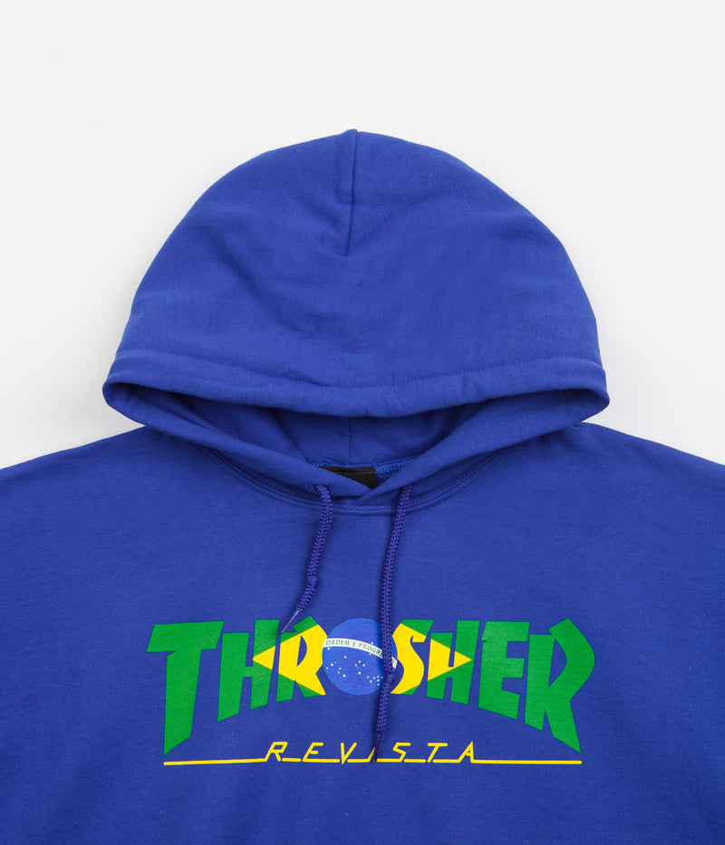 Thrasher Brazil Revista Hoodie in Royal