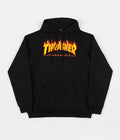 Thrasher Flame Logo Hoodie in Black