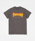 Thrasher Flame Logo T-Shirt in Charcoal