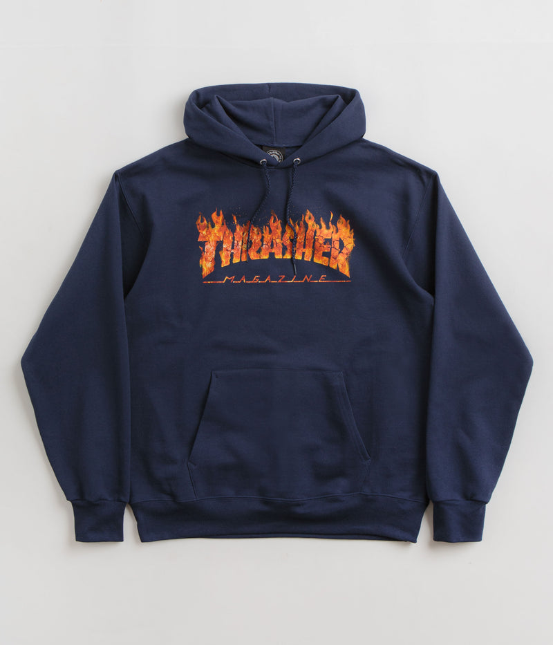 Thrasher Inferno Hoodie in Navy