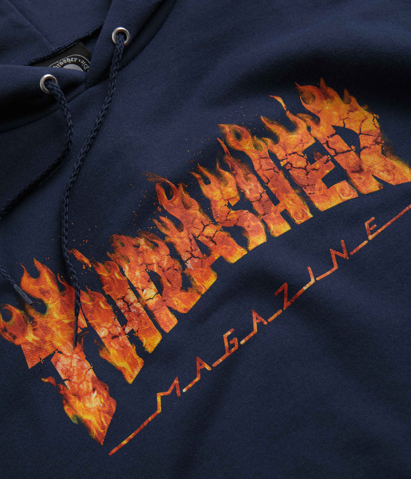 Thrasher Inferno Hoodie in Navy