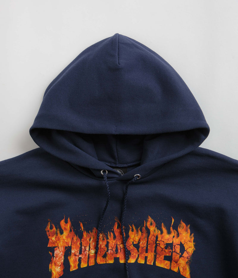 Thrasher Inferno Hoodie in Navy