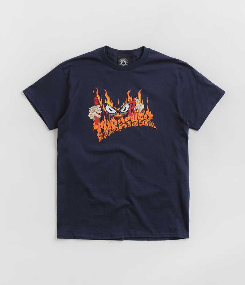 Thrasher Sucka Free By Neckface T-Shirt in Navy