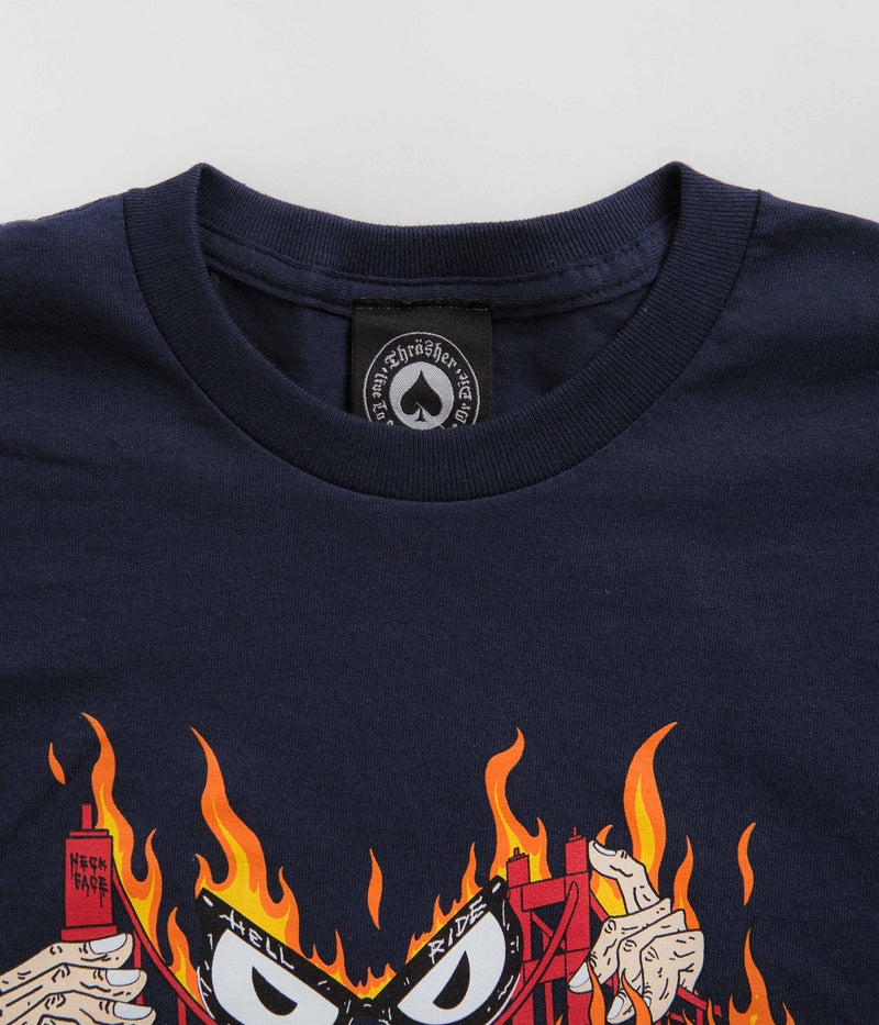 Thrasher Sucka Free By Neckface T-Shirt in Navy