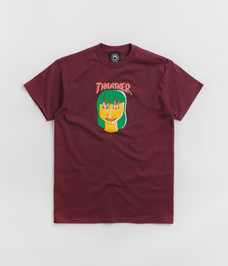 Thrasher Talk Shit By Gonz T-Shirt in Maroon