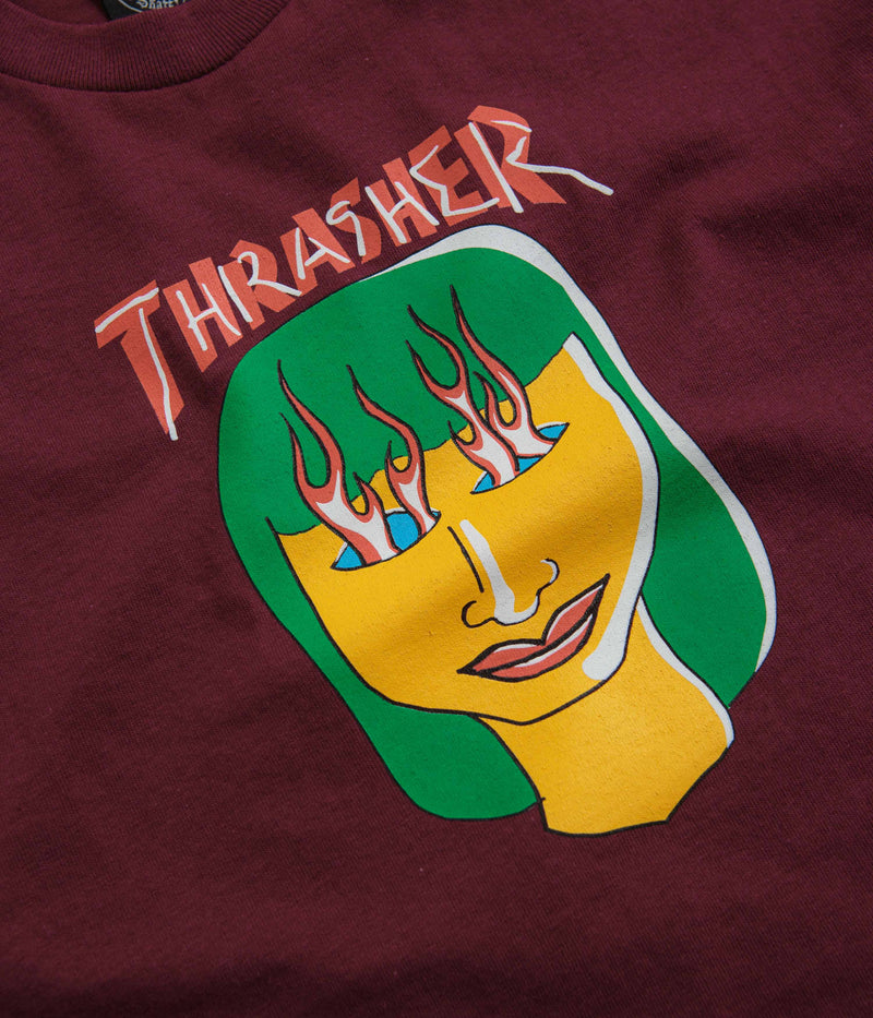 Thrasher Talk Shit By Gonz T-Shirt in Maroon