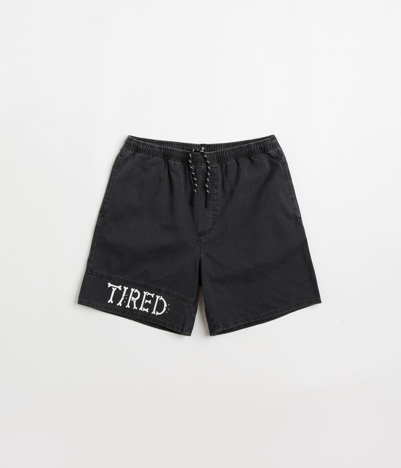 Tired Broken Bones Shorts in Washed Black