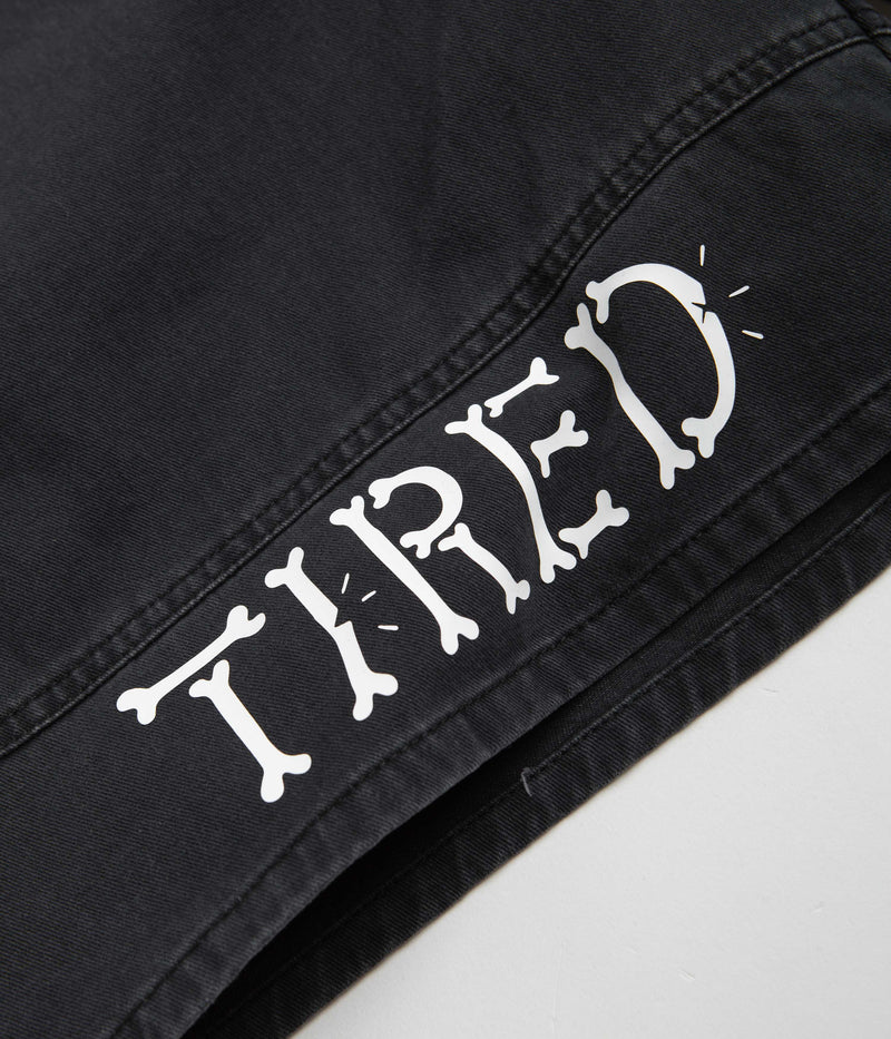 Tired Broken Bones Shorts in Washed Black