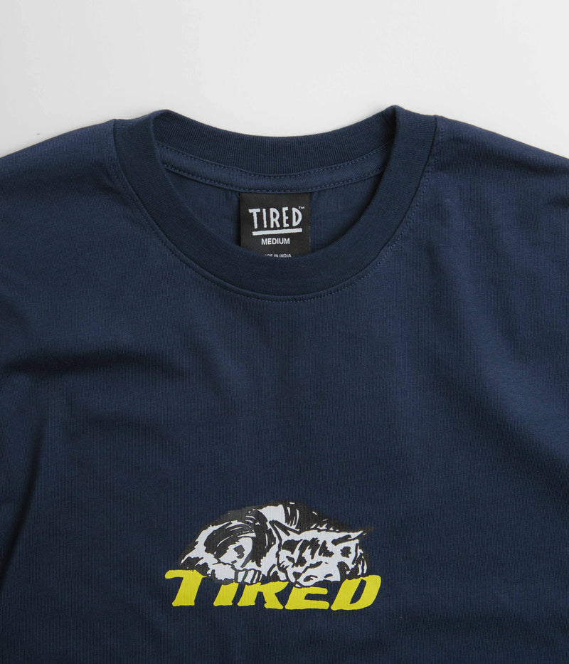 Tired Cat Nap T-Shirt in Navy
