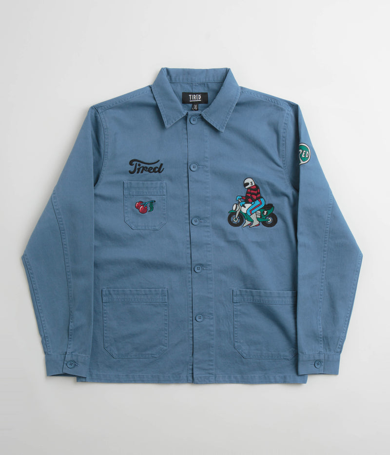 Tired Moto Field Jacket in Cadet Blue