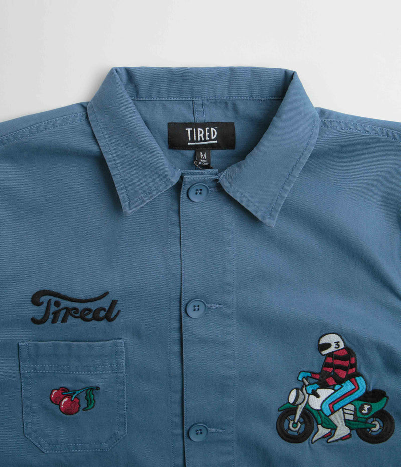 Tired Moto Field Jacket in Cadet Blue