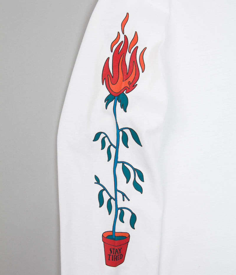 Tired Nothingth Long Sleeve T-Shirt in White