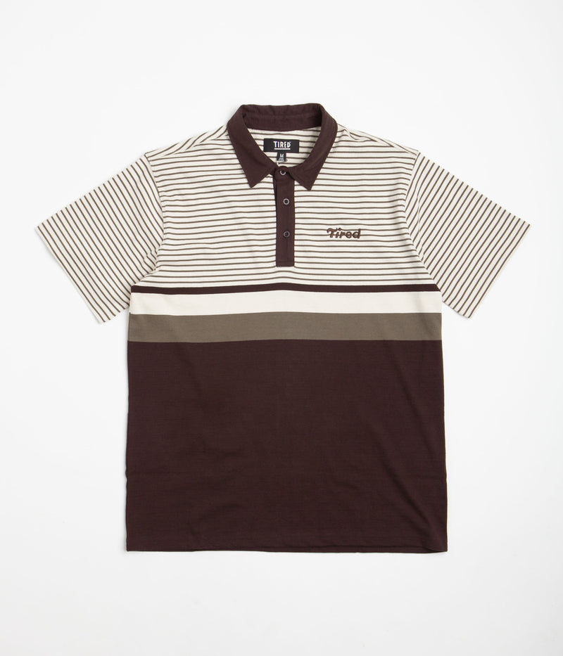 Tired Summer Polo Shirt in Cream and Brown