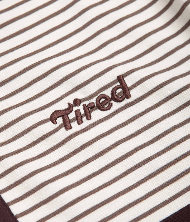 Tired Summer Polo Shirt in Cream and Brown