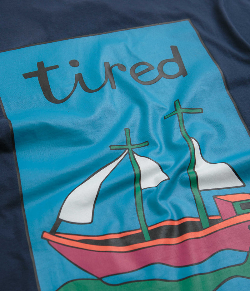 Tired The Ship Has Sailed T-Shirt in Navy