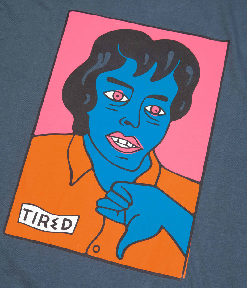 Tired Thumb Down T-Shirt in Orion Blue
