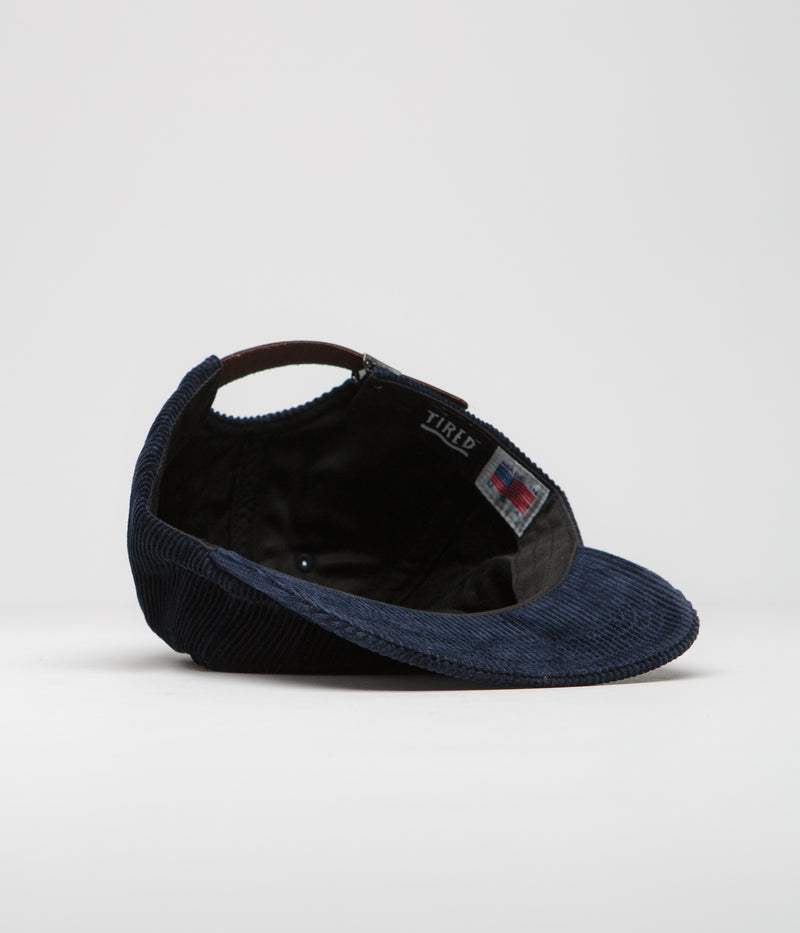 Tired Tired's Washed Cord Cap in Navy
