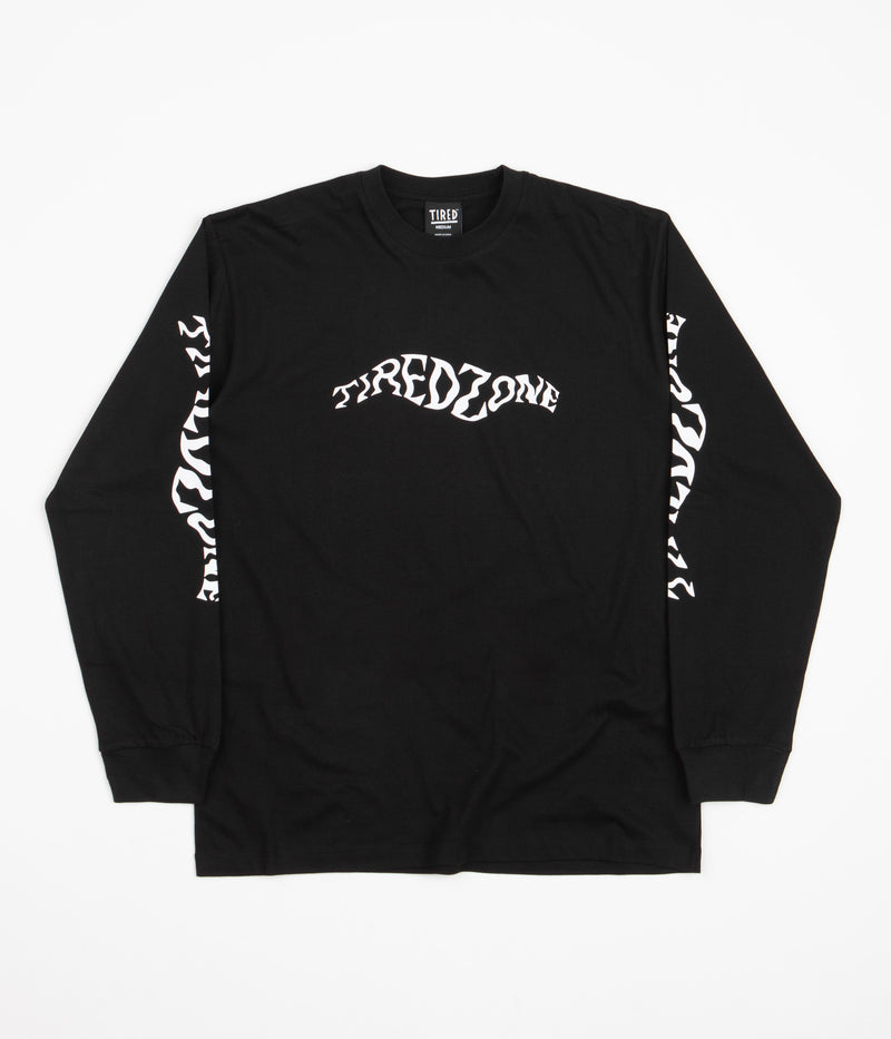 Tired Zone Long Sleeve T-Shirt in Black