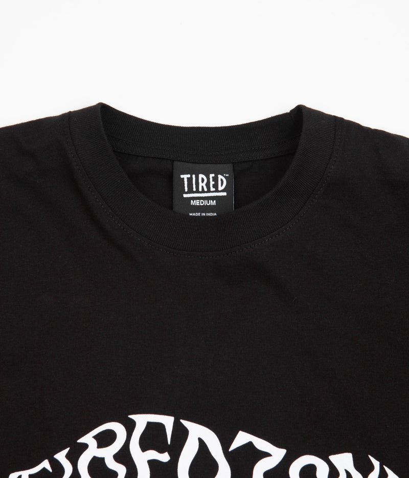 Tired Zone Long Sleeve T-Shirt in Black
