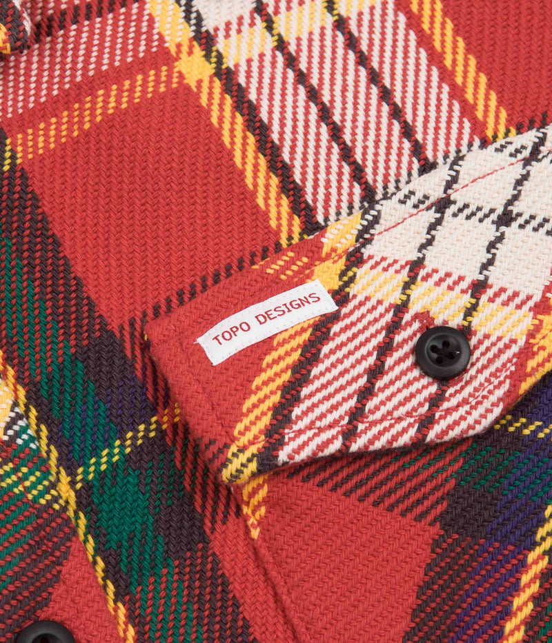 Topo Designs Mountain Heavyweight Shirt in Red and Yellow Plaid