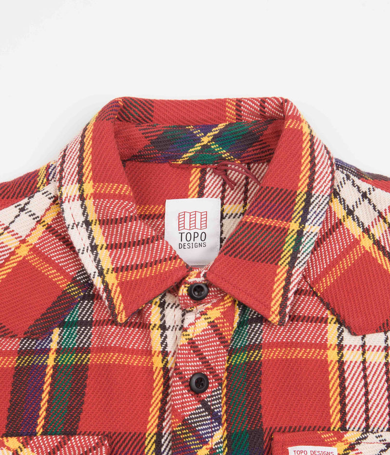 Topo Designs Mountain Heavyweight Shirt in Red and Yellow Plaid