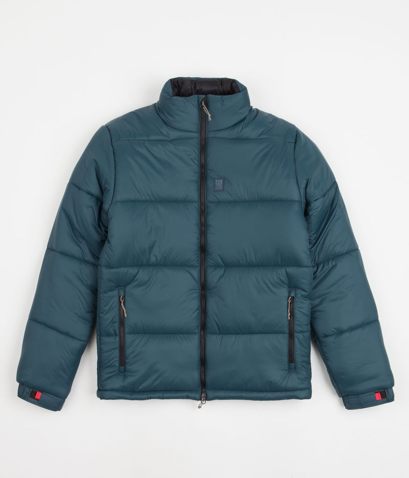 Topo Designs Mountain Puffer Jacket in Pond Blue