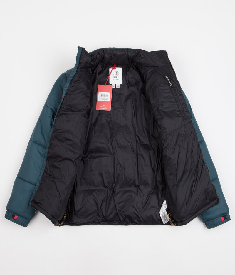 Topo Designs Mountain Puffer Jacket in Pond Blue