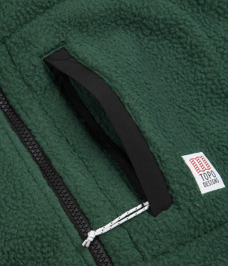 Topo Designs Mountain Pullover Fleece in Forest