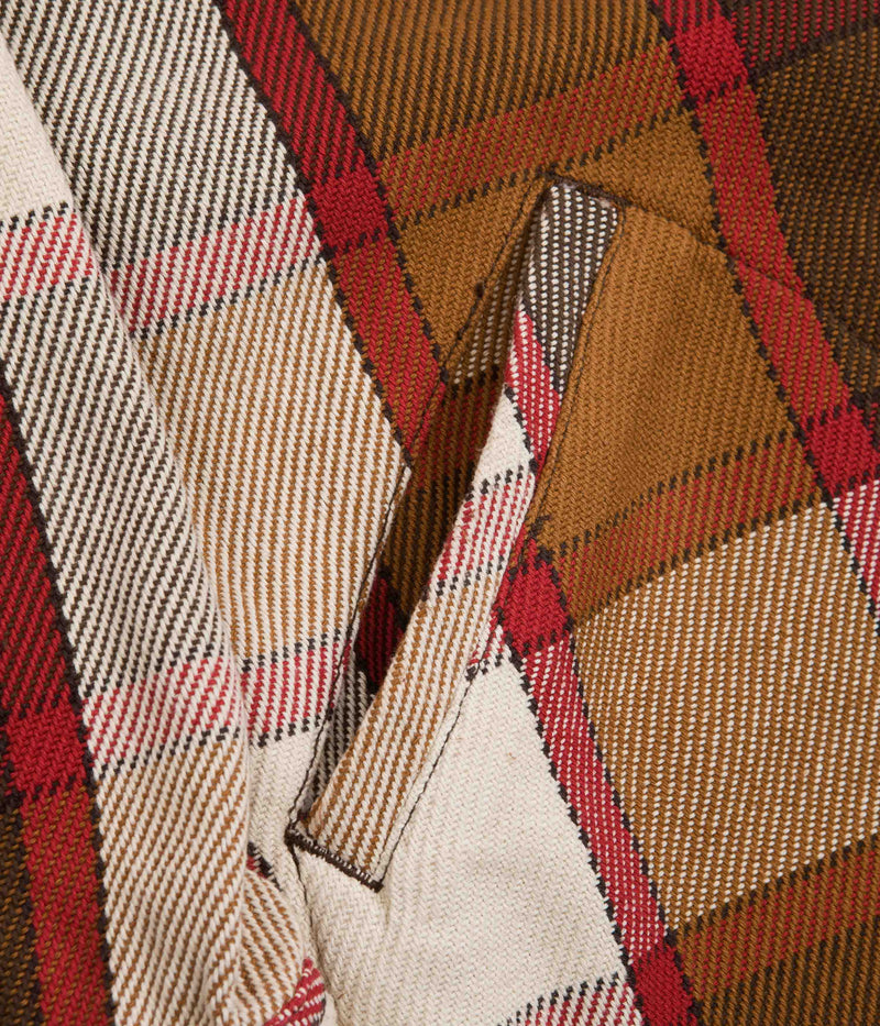 Topo Designs Womens Mountain Shirt Jacket in Brown and Natural Plaid
