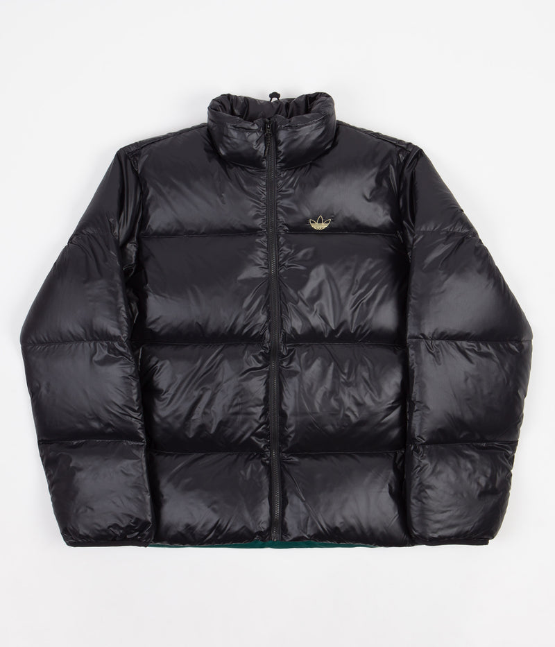 Adidas Tyshawn Puff Jacket in Black and Collegiate Green
