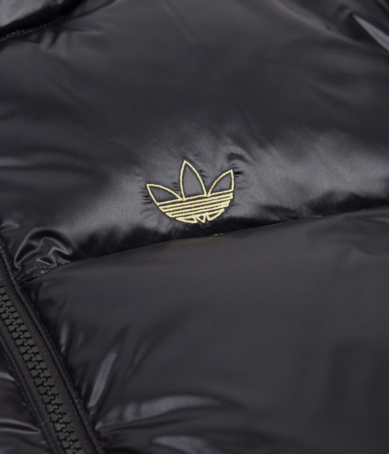 Adidas Tyshawn Puff Jacket in Black and Collegiate Green