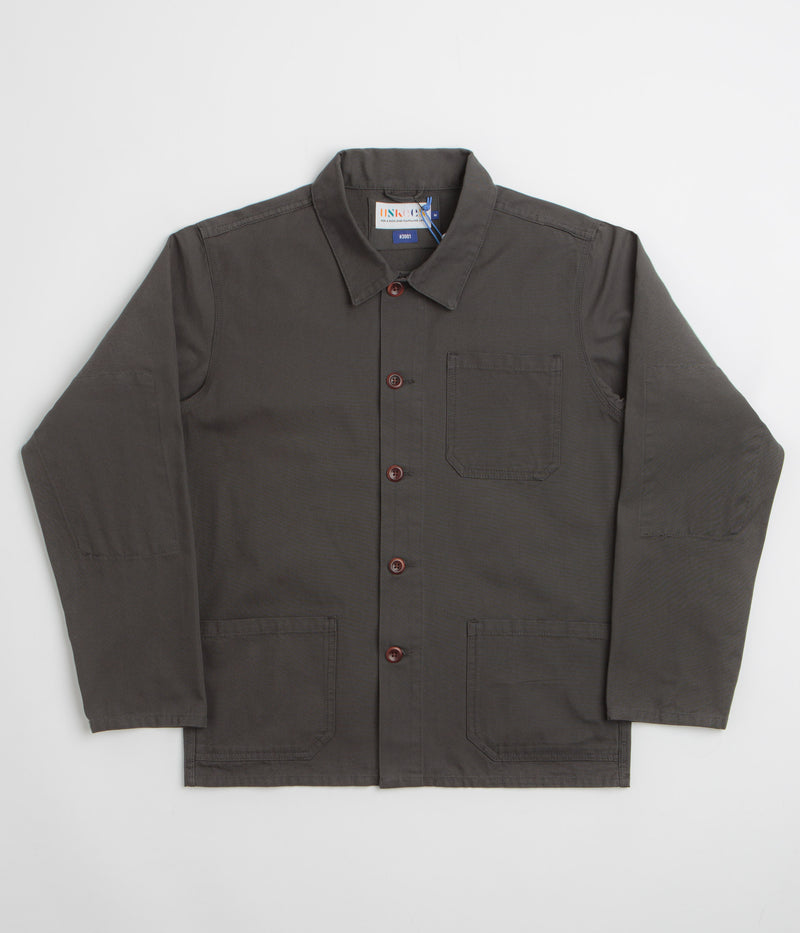 Uskees 3001 Buttoned Overshirt in Charcoal