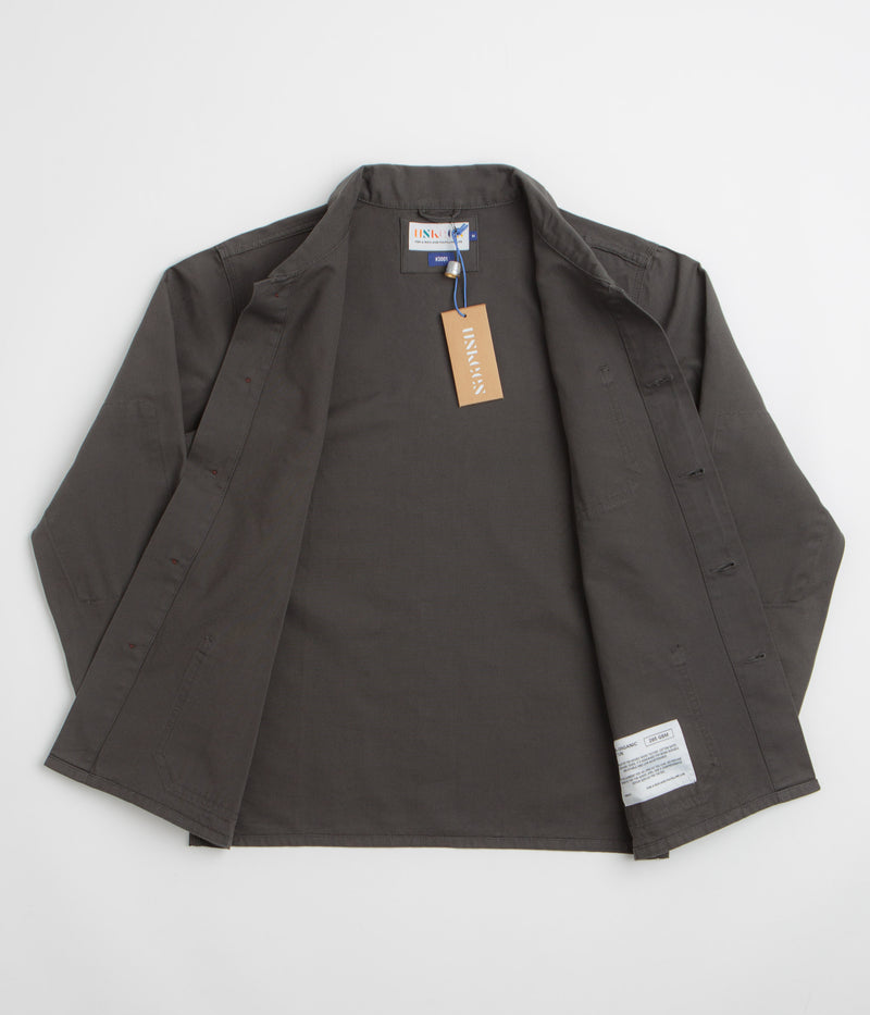 Uskees 3001 Buttoned Overshirt in Charcoal