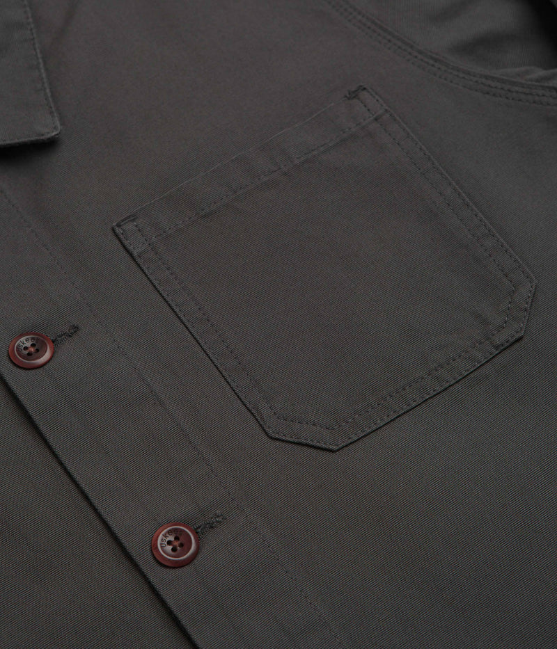 Uskees 3001 Buttoned Overshirt in Charcoal