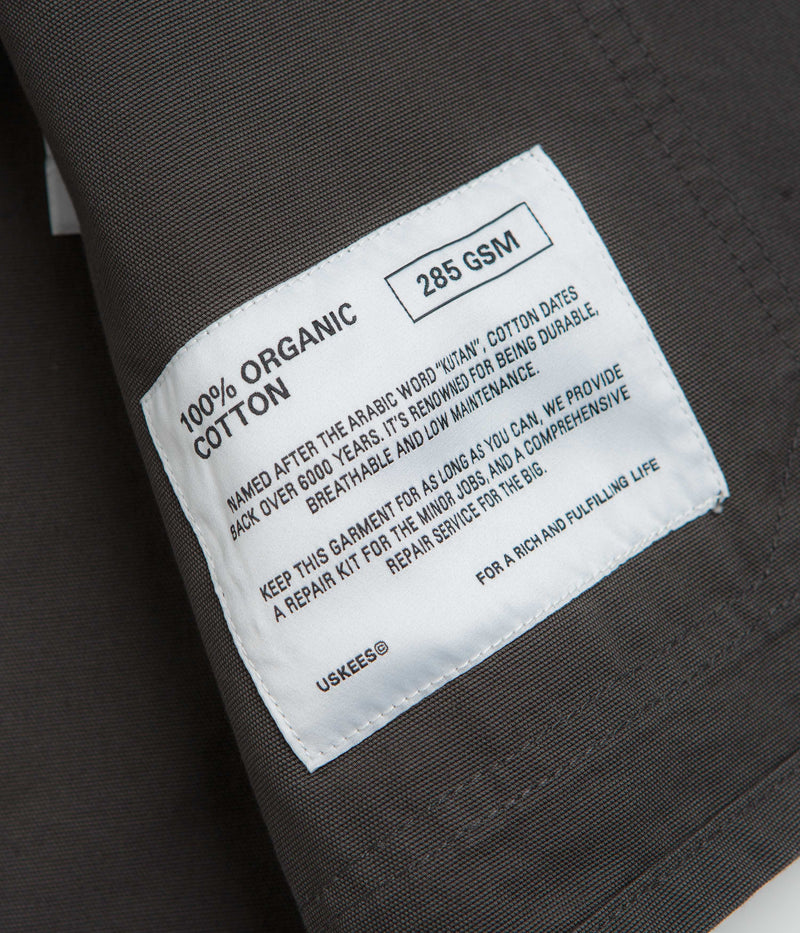 Uskees 3001 Buttoned Overshirt in Charcoal